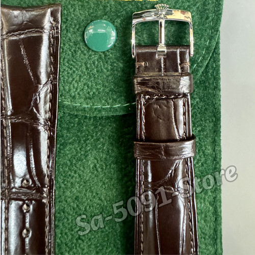 Rolex brown crocodile leather - crocodile,