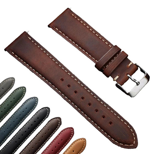 Genuine leather watch strap - leather,