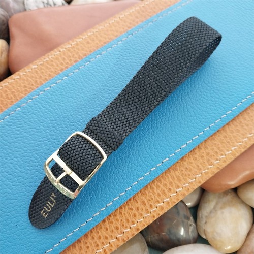 18mm black perlon mesh watch - perlon,