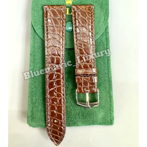 Rolex brown crocodile leather - brown,