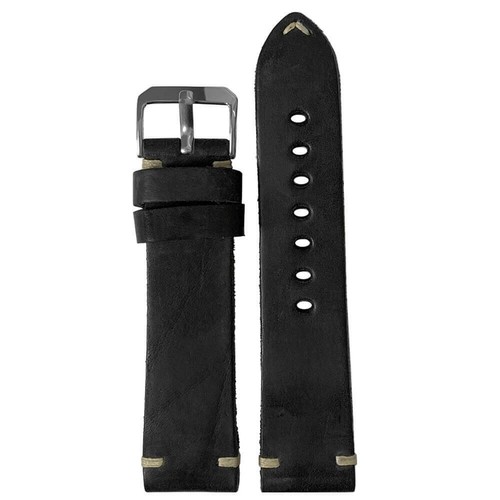 Vintage oiled leather watch - oiled,