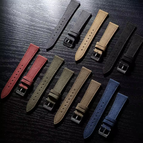 Vintage sailcloth watch band - vintage,