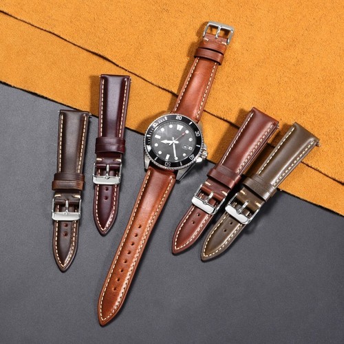 Glossy genuine leather watch - glossy,