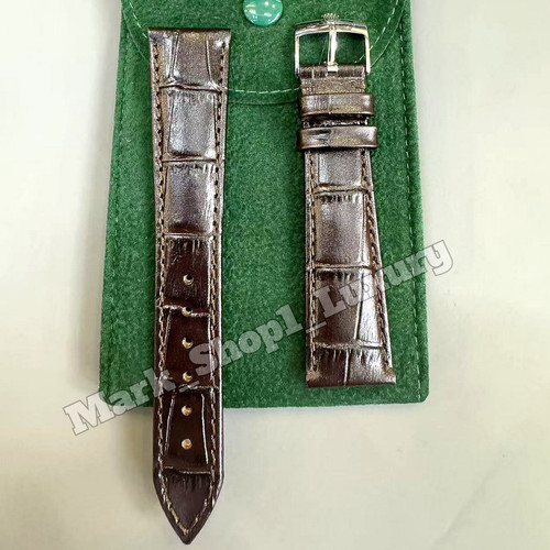 Rolex brown leather watch - leather,