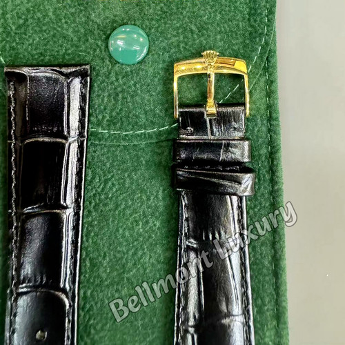 Rolex vintage black leather - vintage,