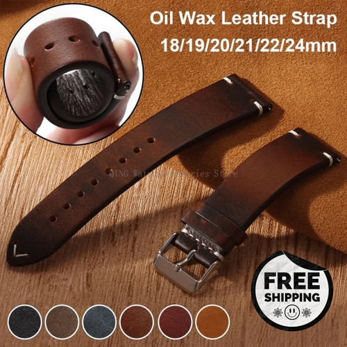 Genuine leather watch band - watch,