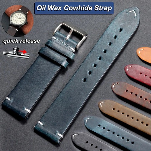 Vintage leather watch band - vintage,
