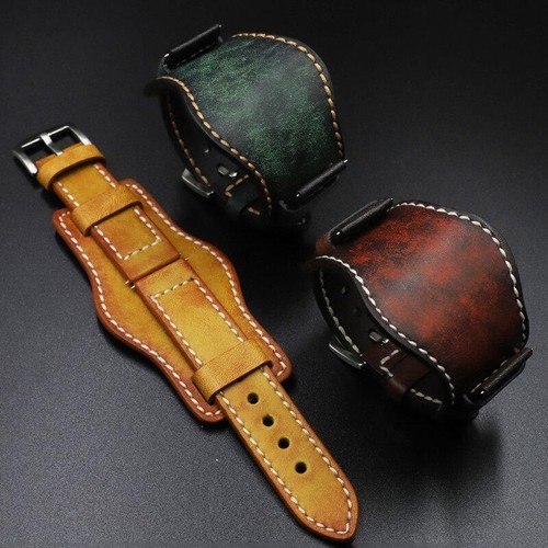 Vintage leather bund strap - leather,