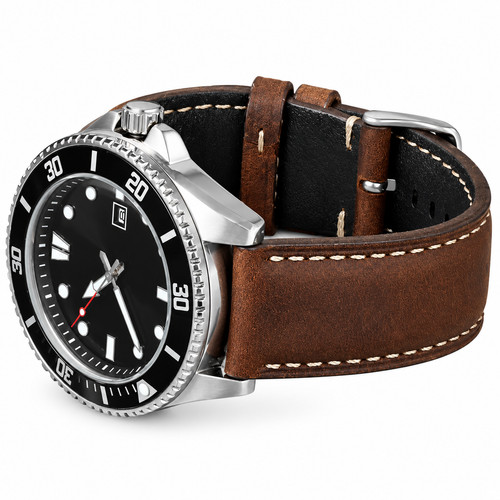 22mm dark brown genuine - 22mm,