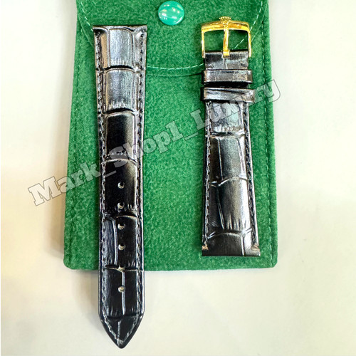 Rolex black crocodile leather - rolex,