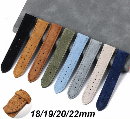 Vintage suede leather watch - vintage,