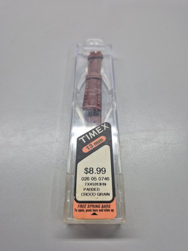 Vintage timex 13mm brown - vintage, croco